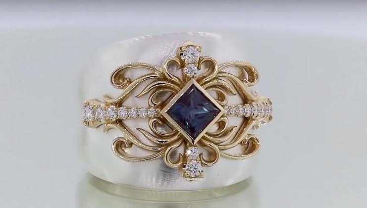 Custom Sterling Silver, Yellow Gold, Diamond Men’s Ring