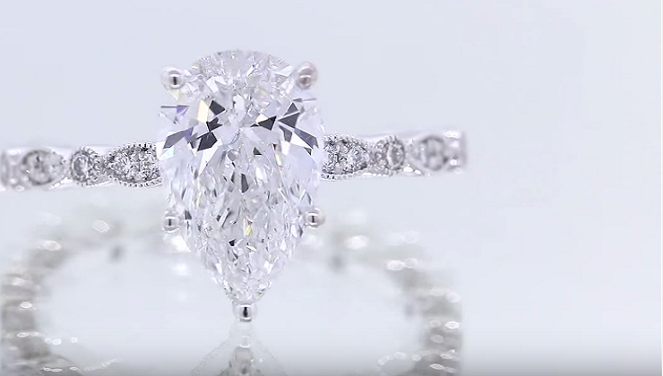 Custom Pear Engagement Ring