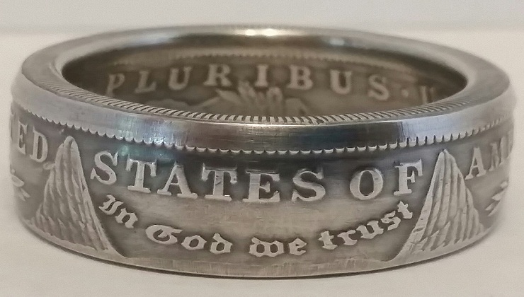Double Sided Silver Morgan Dollar Coin Rings