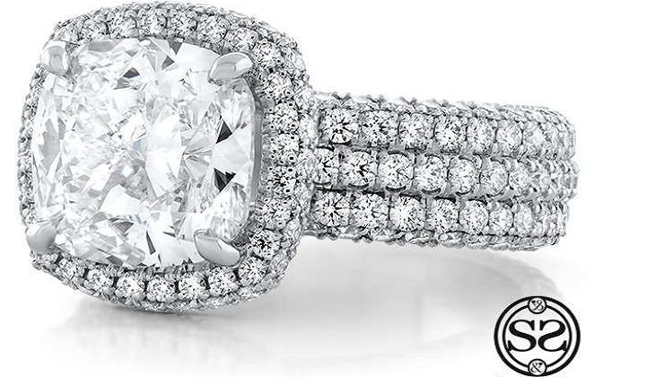 Custom Infinity Pave Engagement Ring
