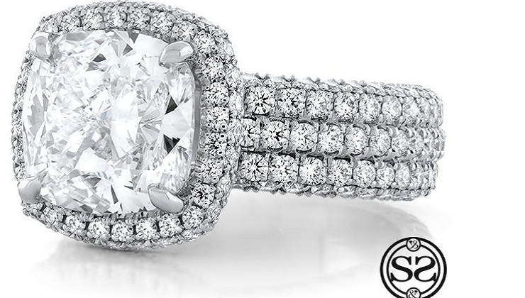 Custom Micro Pave Engagement Ring