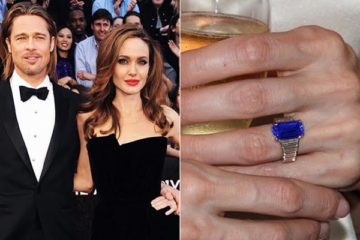 11 Iconic Celebrity Diamond Engagement Rings Envisioned with a Blue Sapphire