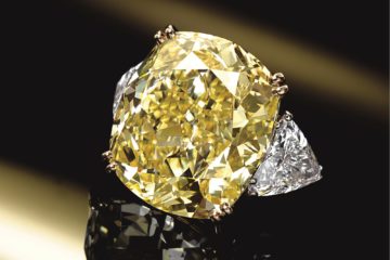 Fancy Yellow Diamond mounted on Gold Handmade Ring