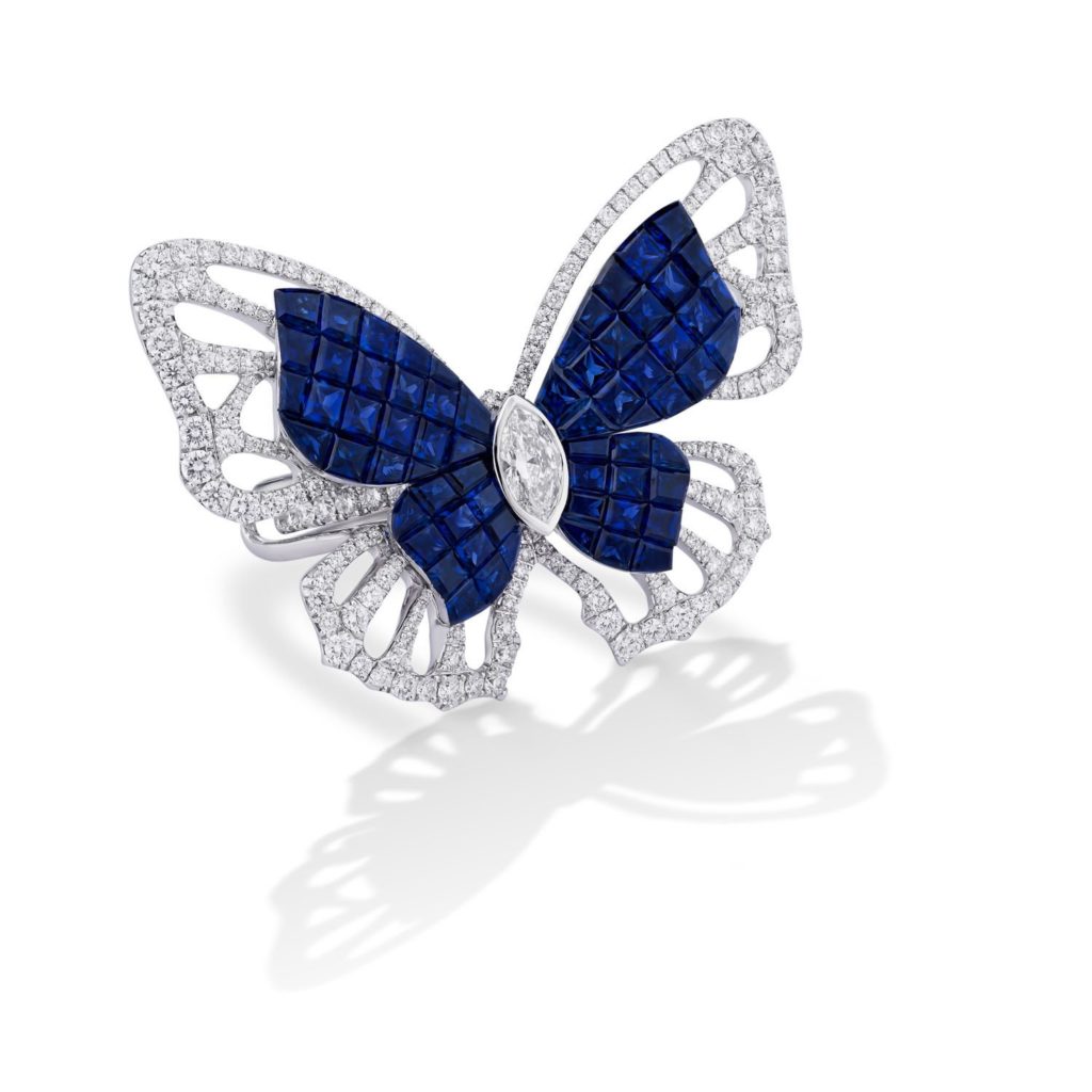 Stenzhorn Mademoiselle B Sapphire Butterfly Ring