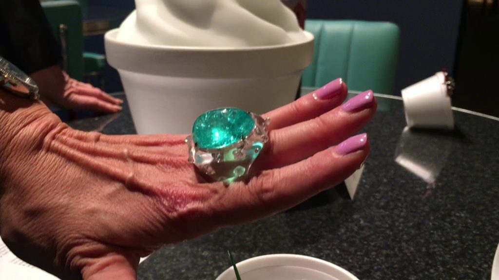 Suzanne Syz’s 80-carat Paraiba tourmaline Ring at PAD London