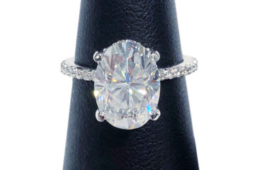 Oval Moissanite Custom Engagement Ring
