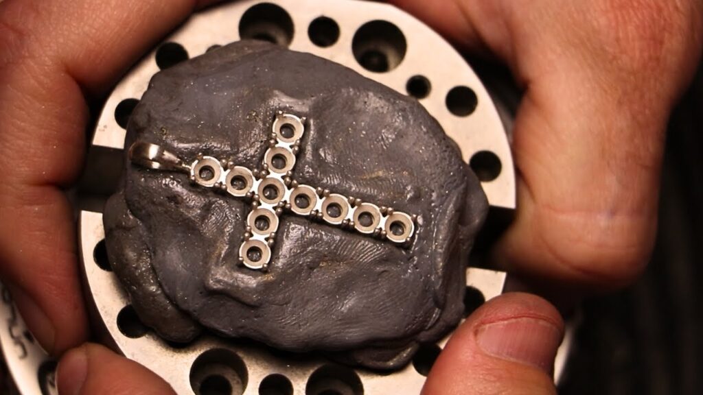 Watch This Cross Get Covered in Diamonds!