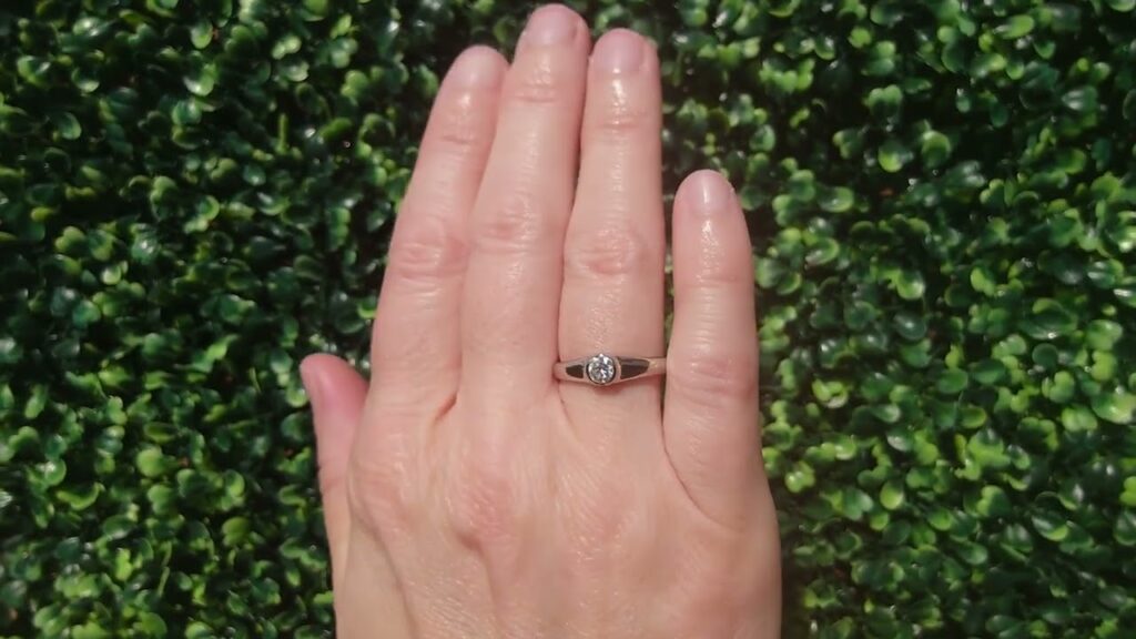 A platinum solitaire Diamond ring