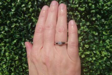A platinum solitaire Diamond ring